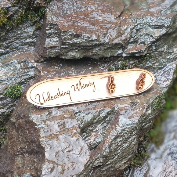 Wooden Treble Clef Earrings ~ Music Earrings - Picture 3 of 3